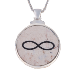 White Eternity Stone Necklace