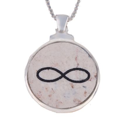 White Eternity Stone Necklace