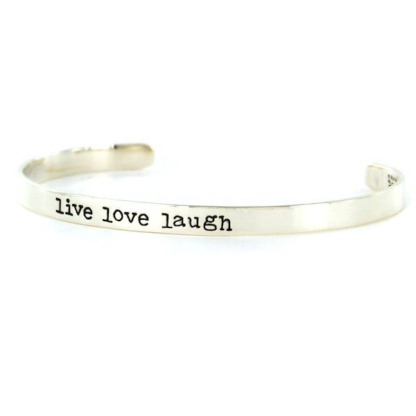 Sterling Silver Live Love Laugh Bracelet