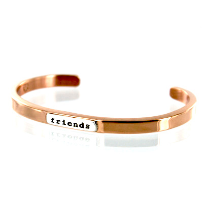 friends forever stackable copper cuff