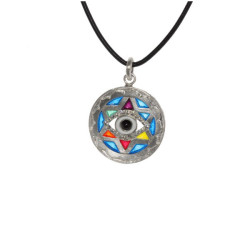 Star of David Pendant with Center Eye & Stones - Inner Expressions
